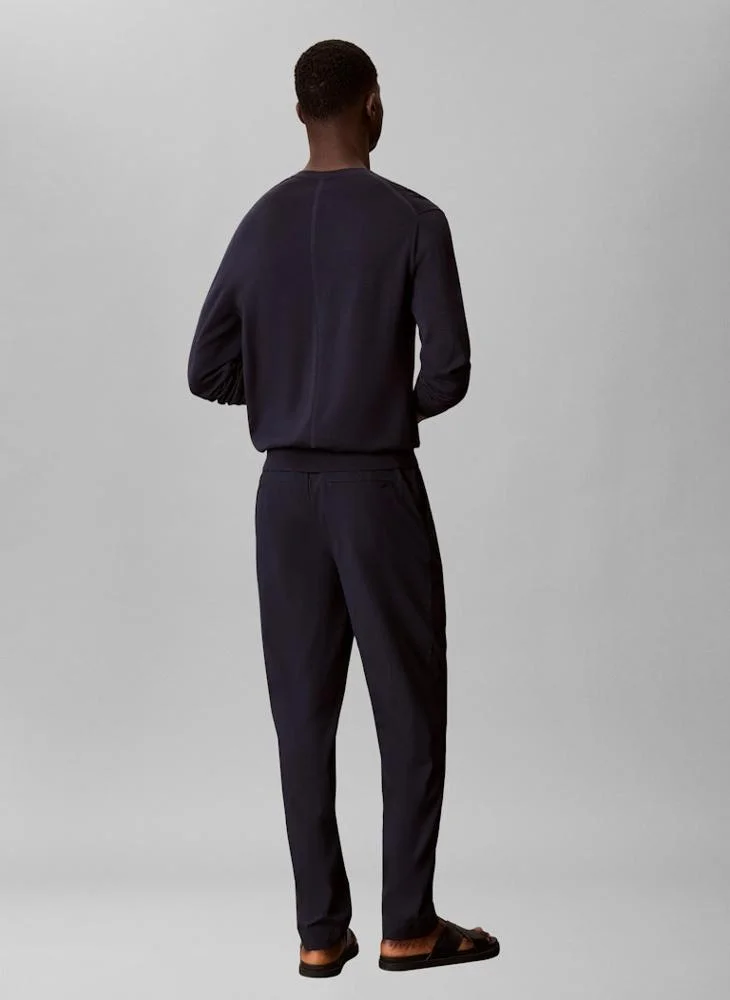 CALVIN KLEIN Seersucker Pull-on Trousers